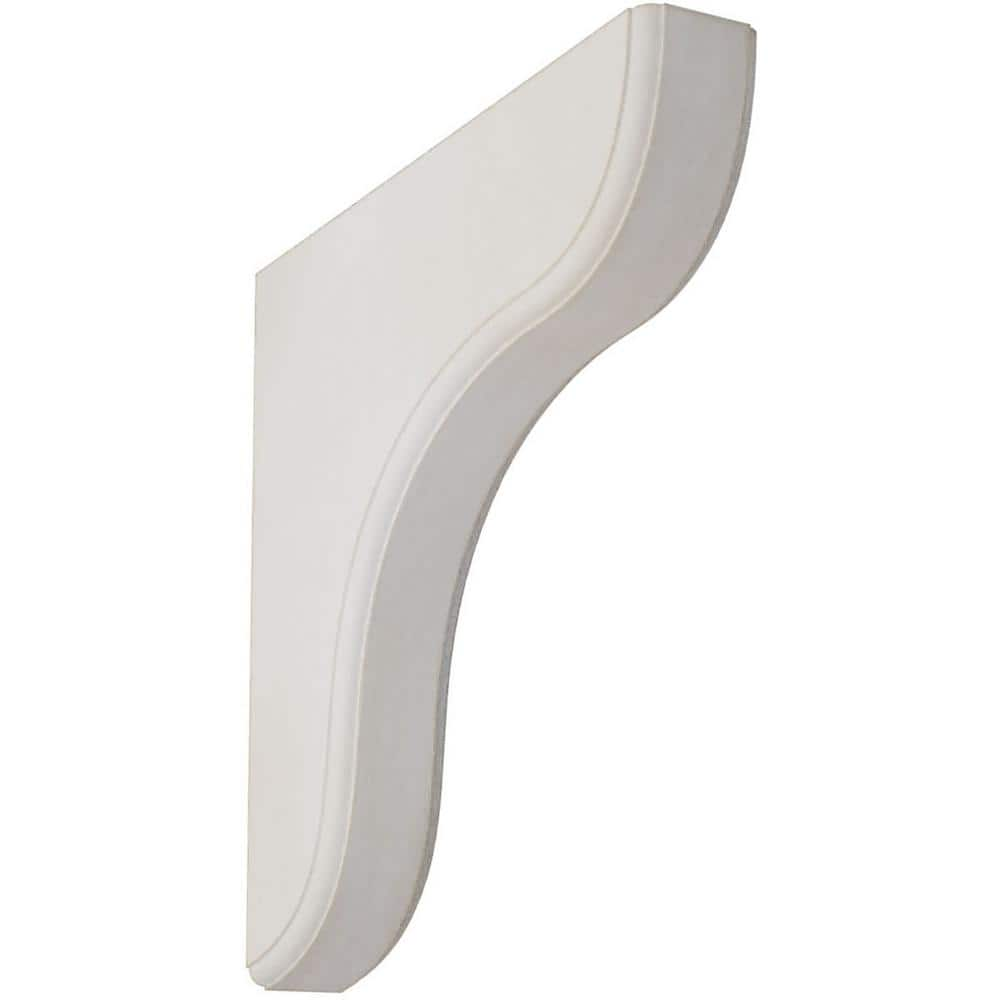 Ekena Millwork 1-3/4 in. x 10-1/2 in. x 10-1/2 in. Chalk Dust White Eaton Wood Vintage Decor Bracket