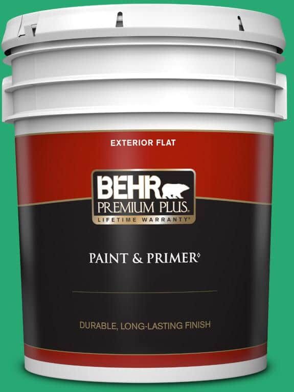 BEHR PREMIUM PLUS 5 gal. #470B-5 Garden Medley Flat Exterior Paint & Primer