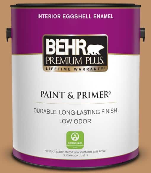 BEHR PREMIUM PLUS 1 gal. Home Decorators Collection #HDC-CL-15 Burnished Caramel Eggshell Enamel Low Odor Interior Paint & Primer