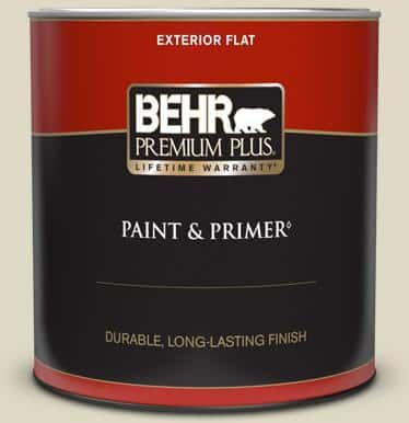 BEHR PREMIUM PLUS 1 qt. Home Decorators Collection #HDC-WR15-1 Zero Degrees Flat Exterior Paint & Primer