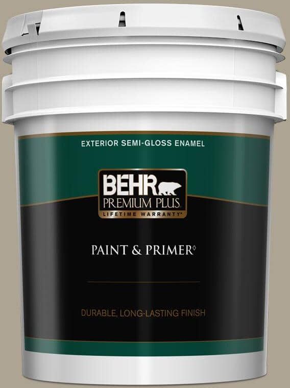 BEHR PREMIUM PLUS 5 gal. #730D-4 Garden Wall Semi-Gloss Enamel Exterior Paint & Primer