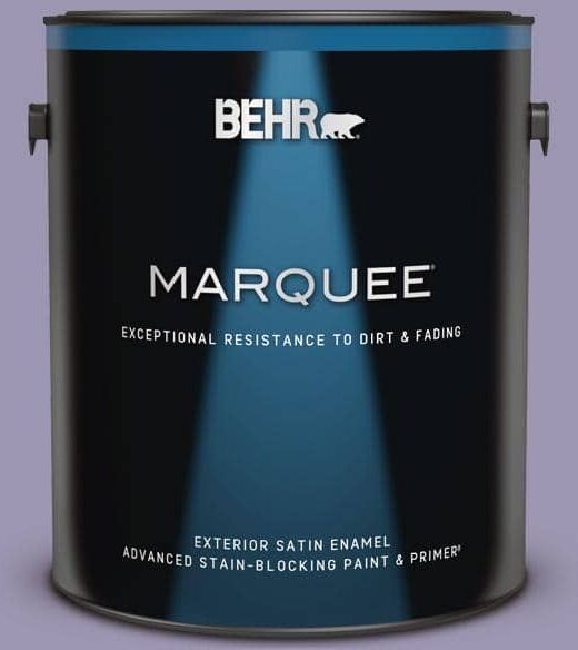 BEHR MARQUEE 1 gal. #S570-4 Night Music Satin Enamel Exterior Paint & Primer