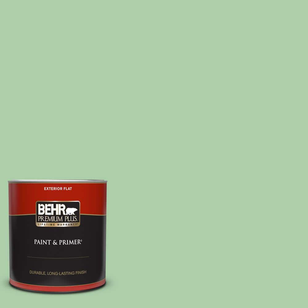 BEHR PREMIUM PLUS 1 qt. #450D-4 Garden Room Flat Exterior Paint & Primer