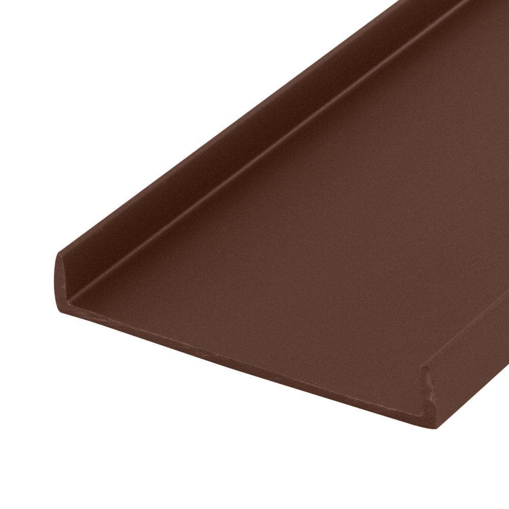 Outwater 1/4 in. D x 2 in. W x 72 in. L Brown Styrene Plastic U-Channel Moulding Fits 2 in. Board, (10-Pack)