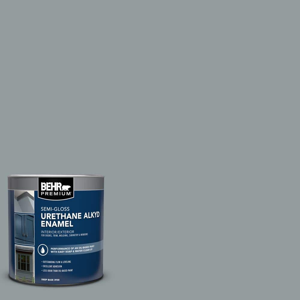 BEHR PREMIUM 1 qt. #720F-4 Stone Fence Semi-Gloss Enamel Urethane Alkyd Interior/Exterior Paint