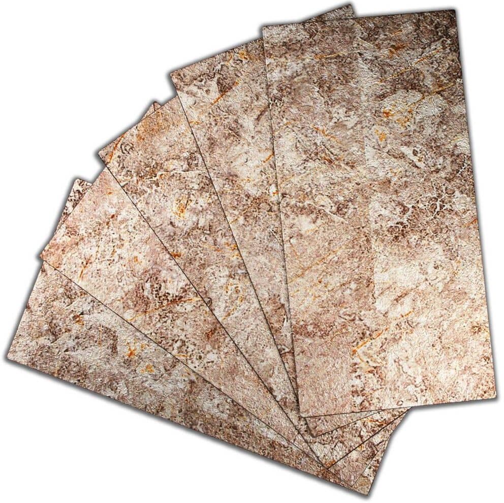 Yipscazo Subway Collection Mudstone Brown 8 in. x 4 in. PVC Peel and Stick Tile (4.5 sq. ft./20-Sheets)