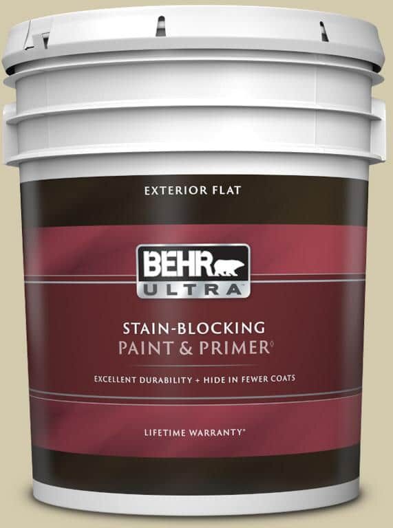 BEHR ULTRA 5 gal. #PPU9-12 Prairie House Flat Exterior Paint & Primer