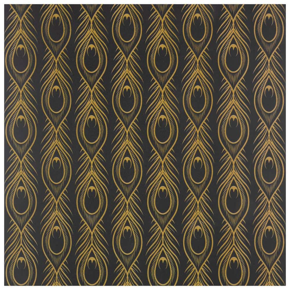 Merola Tile Art Deco Daiquiri Black 11-3/4 in. x 11-3/4 in. Porcelain Floor and Wall Tile (12.74 sq. ft./Case)