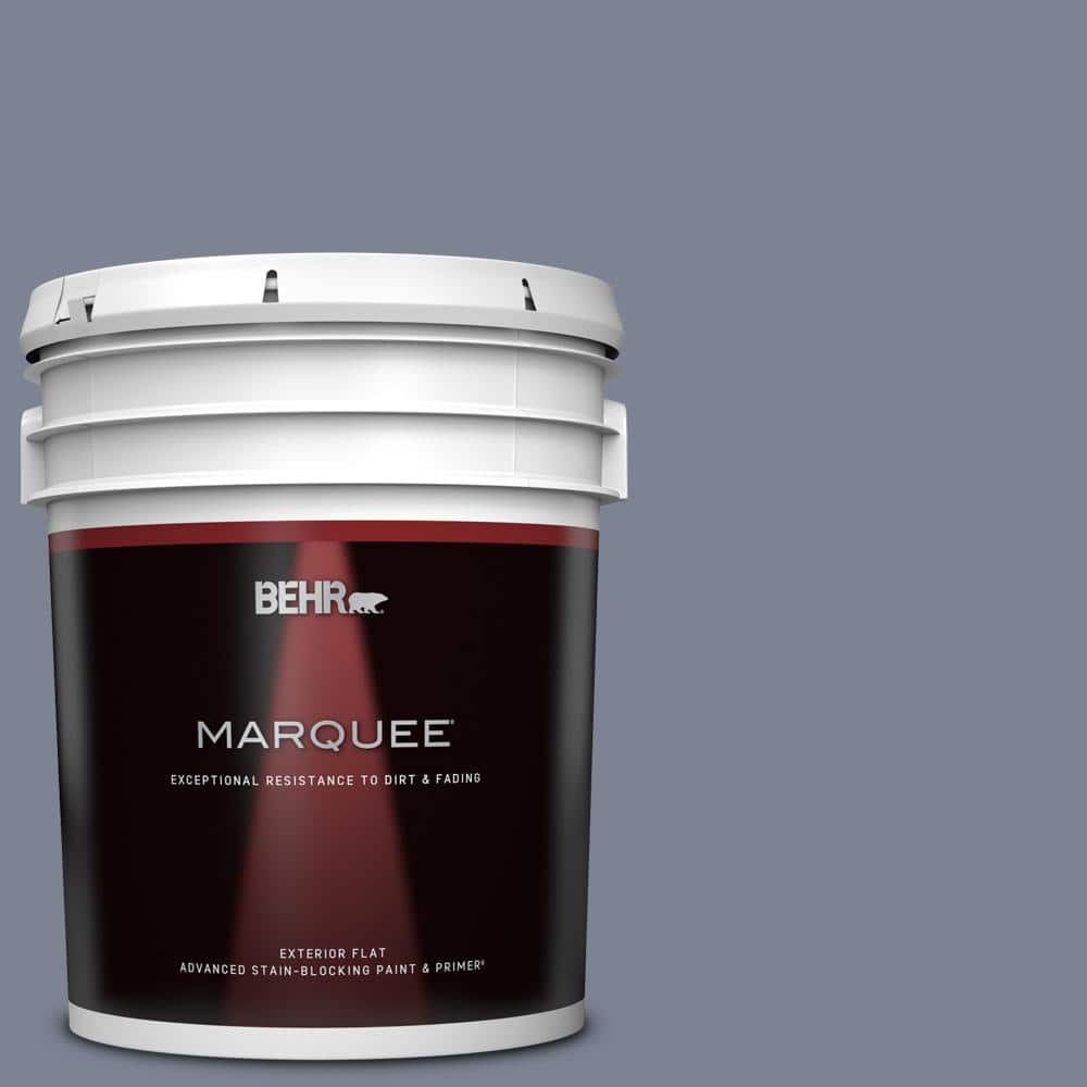 BEHR MARQUEE 5 gal. #610F-6 Deep Smoke Signal Flat Exterior Paint & Primer