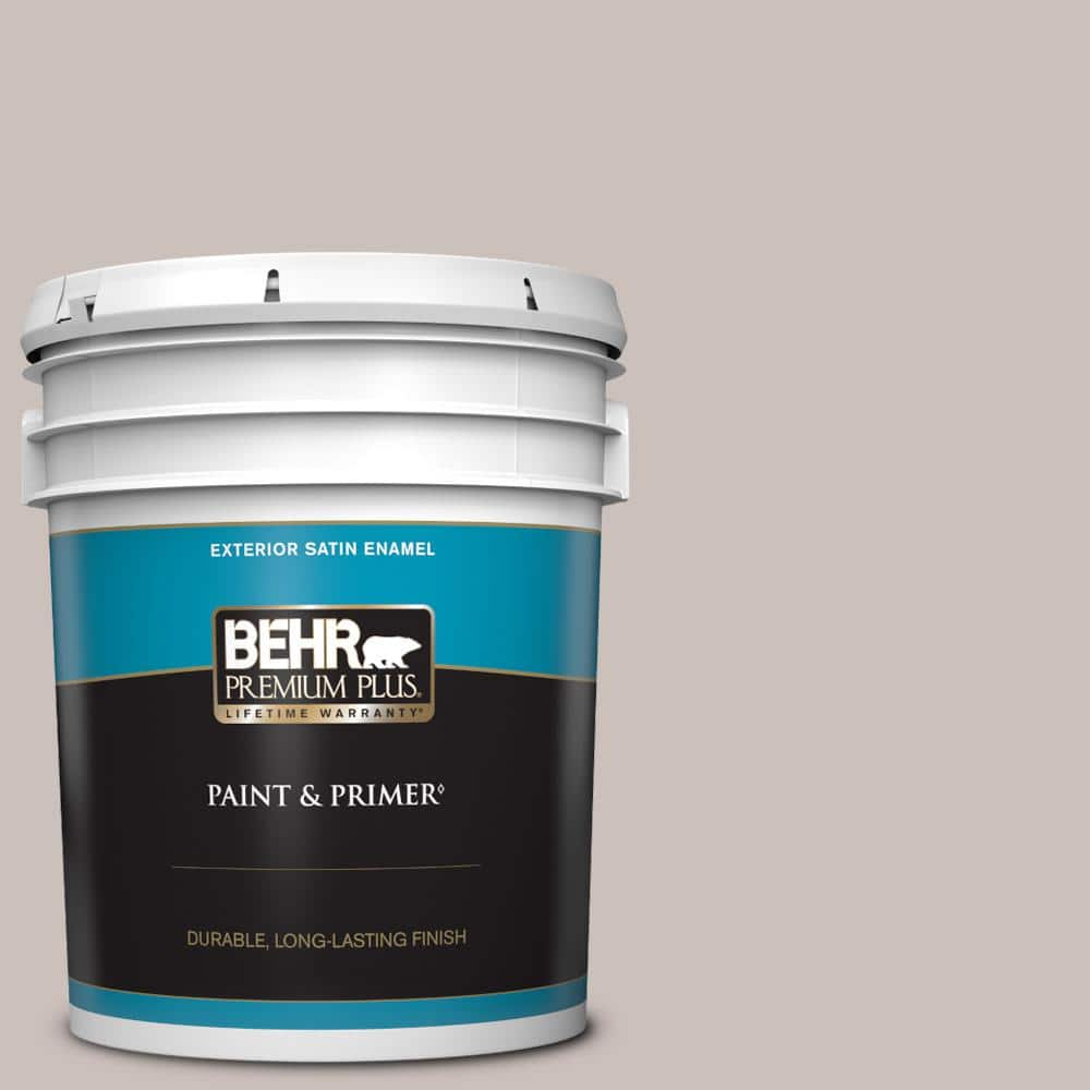 BEHR PREMIUM PLUS 5 gal. #780A-3 Down Home Satin Enamel Exterior Paint & Primer