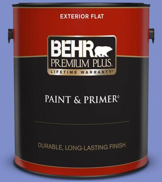 BEHR PREMIUM PLUS 1 gal. #P540-5 Pansy Garden Flat Exterior Paint & Primer