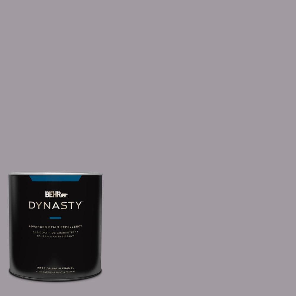 BEHR DYNASTY 1 qt. #N570-3 Art Nouveau Glass One-Coat Hide Satin Enamel Interior Stain-Blocking Paint and Primer