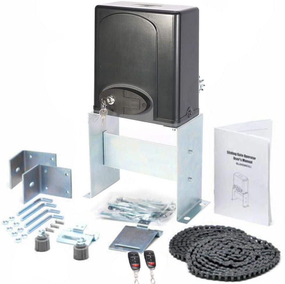 DOORADO Automatic Sliding Gate Opener Kit with 2 Remote Controls 1400 lbs.