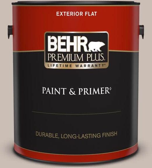 BEHR PREMIUM PLUS 1 gal. #N180-3 Race Track Flat Exterior Paint & Primer