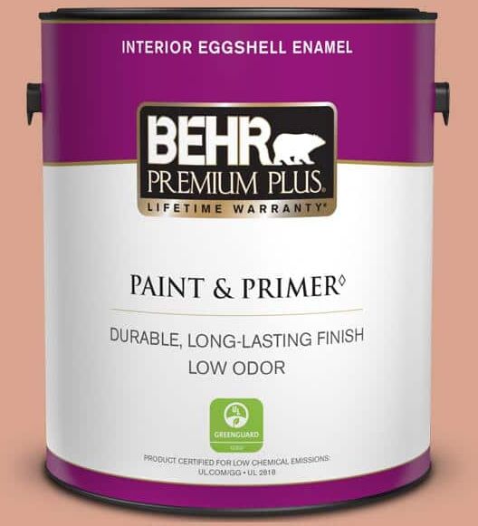 BEHR PREMIUM PLUS 1 gal. Home Decorators Collection #HDC-CT-13 Apricotta Eggshell Enamel Low Odor Interior Paint & Primer