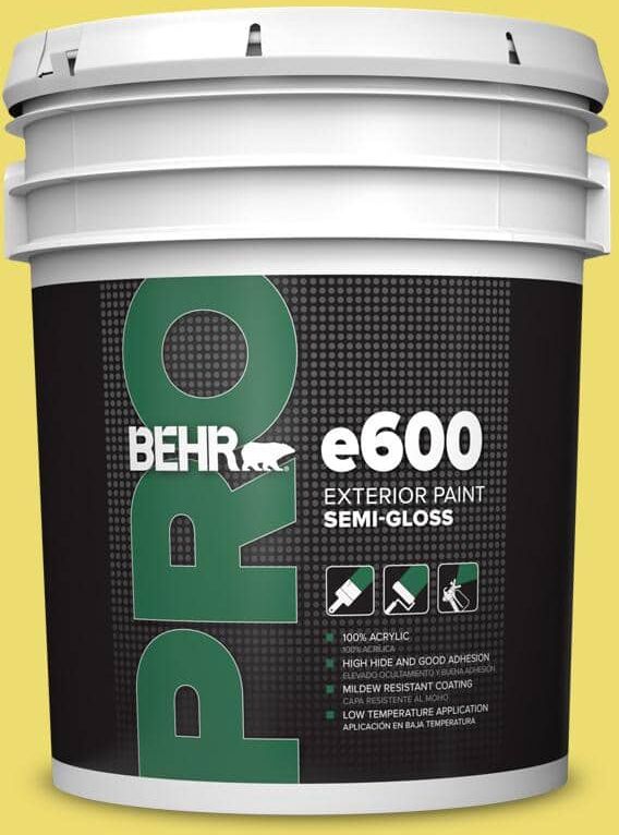 BEHR PRO 5 gal. #T15-15 Plastic Lime Semi-Gloss Exterior Paint