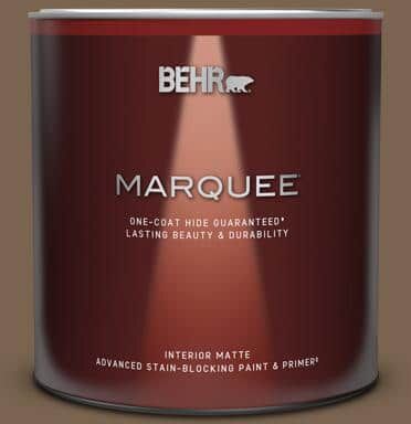 BEHR MARQUEE 1 Qt. #N260-7 Folk Guitar One-Coat Hide Matte Interior Paint & Primer