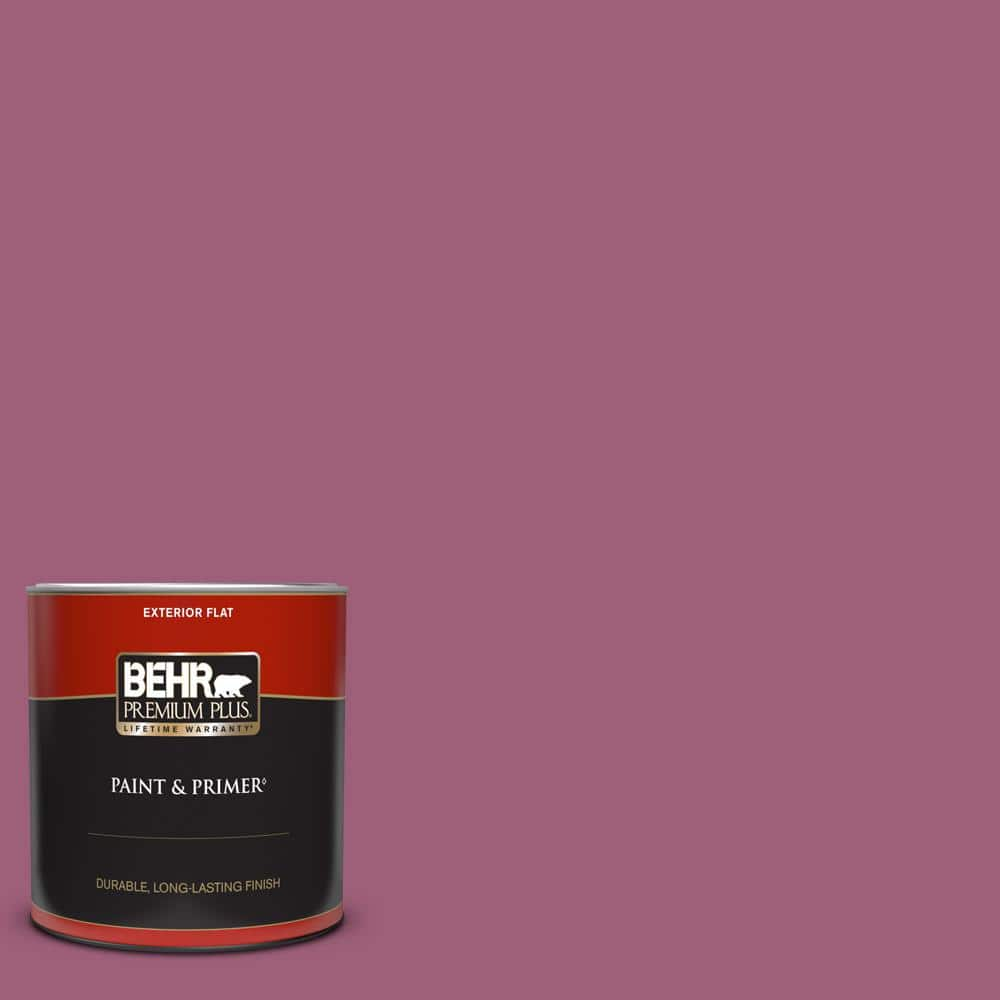 BEHR PREMIUM PLUS 1 qt. Home Decorators Collection #HDC-WR15-2 Passion Plum Flat Exterior Paint & Primer