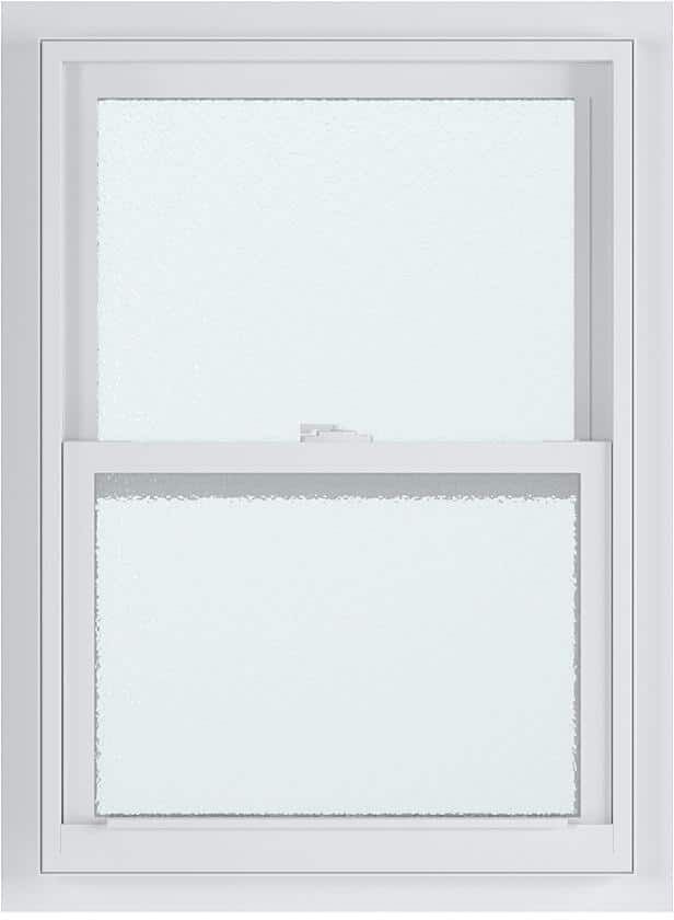 American Craftsman 23.375 in. x 35.25 in. 50 Series Low-E Argon Glass Single Hung White Vinyl Fin Window, Screen Incl