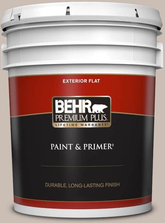 BEHR PREMIUM PLUS 5 gal. #N180-3 Race Track Flat Exterior Paint & Primer