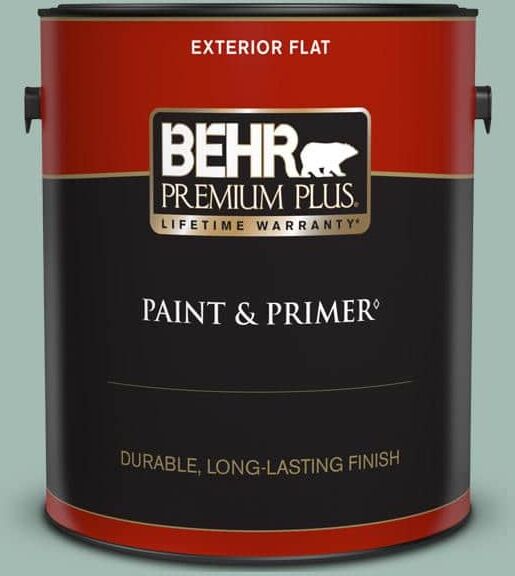 BEHR PREMIUM PLUS 1 gal. #S430-3 Garden Twilight Flat Exterior Paint & Primer