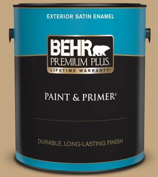 BEHR PREMIUM PLUS 1 gal. #N290-5 Pocket Watch Satin Enamel Exterior Paint & Primer