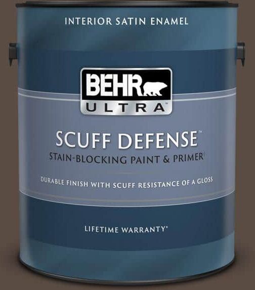 BEHR ULTRA 1 gal. #MQ2-39 Rare Wood Extra Durable Satin Enamel Interior Paint & Primer