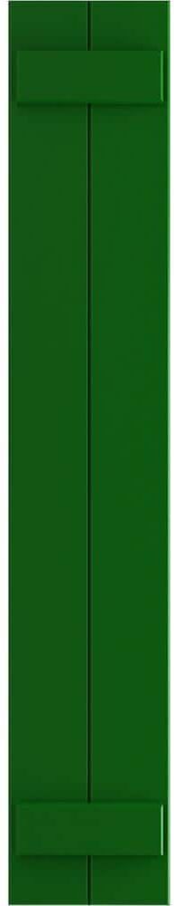 Ekena Millwork True Fit 10-3/4 in. x 47 in. PVC 2 Board Joined Board and Batten Shutters, Pair in Viridian Green