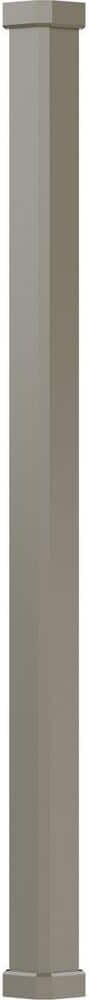 AFCO 10' x 5-1/2" Endura-Aluminum Craftsman Style Column, Square Shaft (Load-Bearing 20,000 LBS), Non-Tapered, Wicker