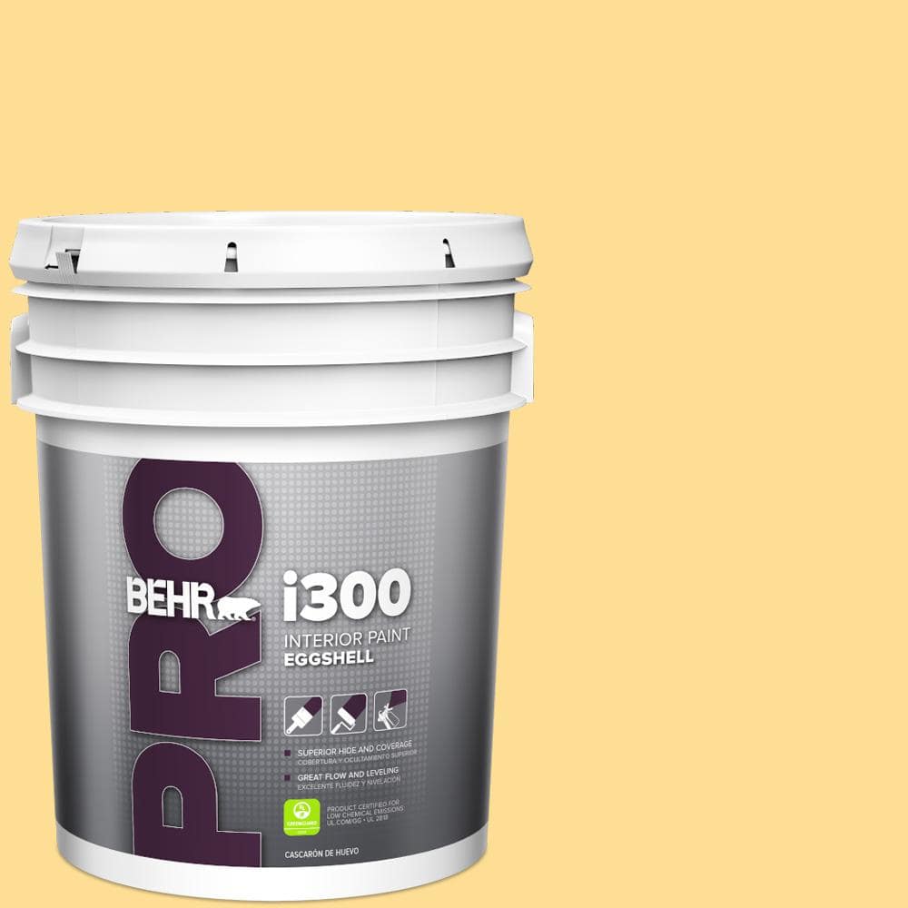 BEHR PRO 5 gal. #350B-5 Straw Hat Eggshell Interior Paint