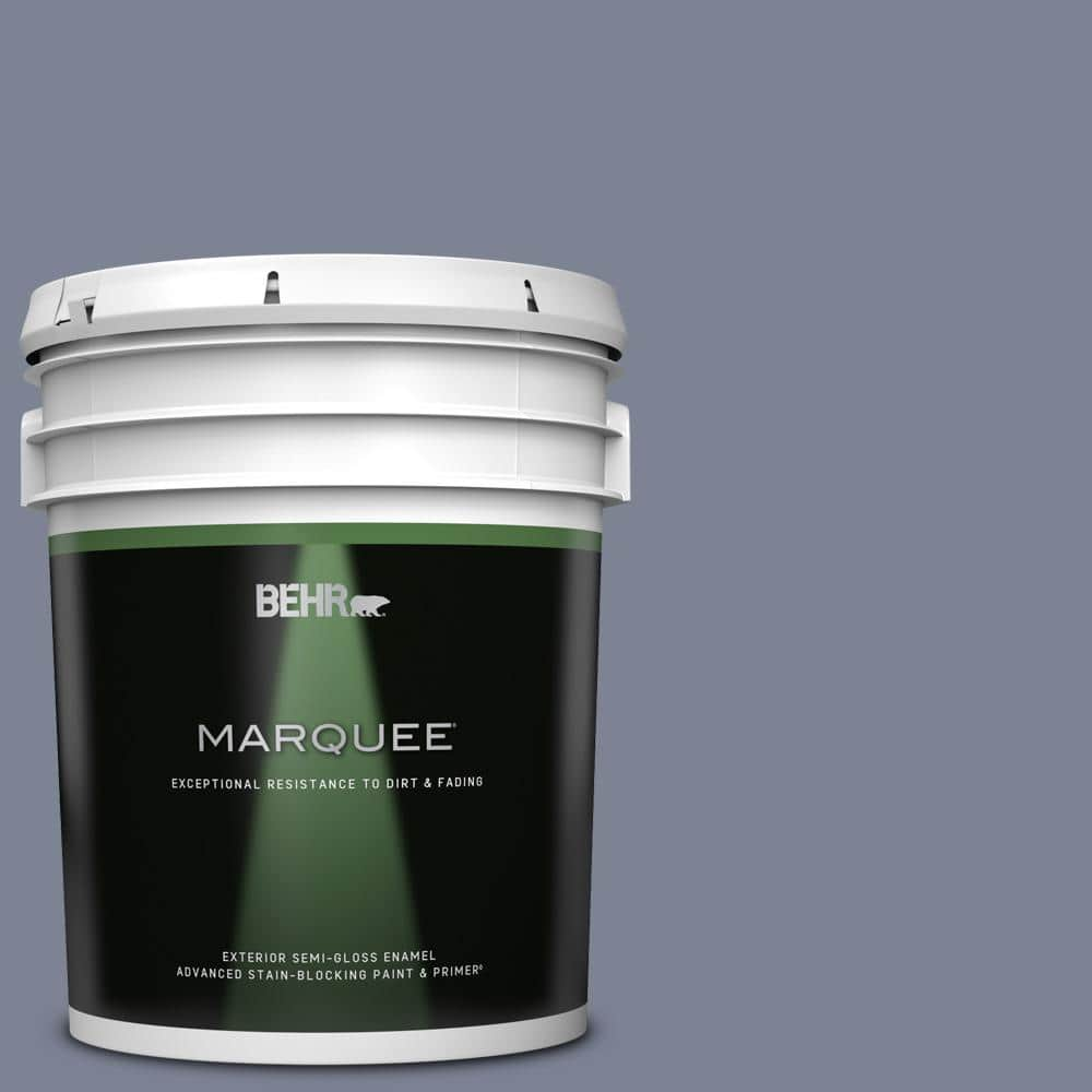 BEHR MARQUEE 5 gal. #610F-6 Deep Smoke Signal Semi-Gloss Enamel Exterior Paint & Primer