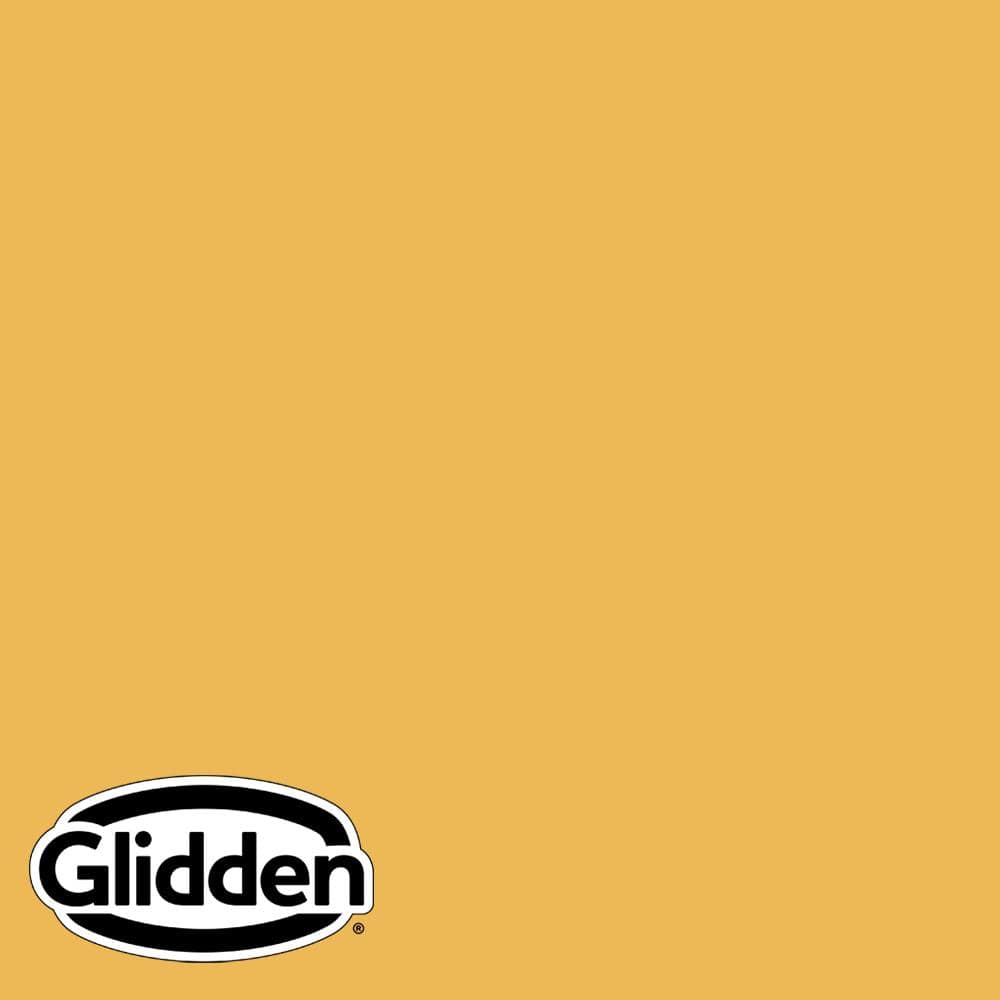 Glidden Premium 1 gal. PPG1209-5 Yellow Coneflower Flat Interior Latex Paint