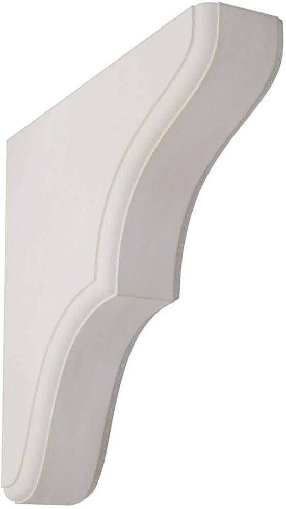 Ekena Millwork 1-3/4 in. x 7-1/2 in. x 7-1/2 in. Chalk Dust White Stratford Wood Vintage Decor Bracket