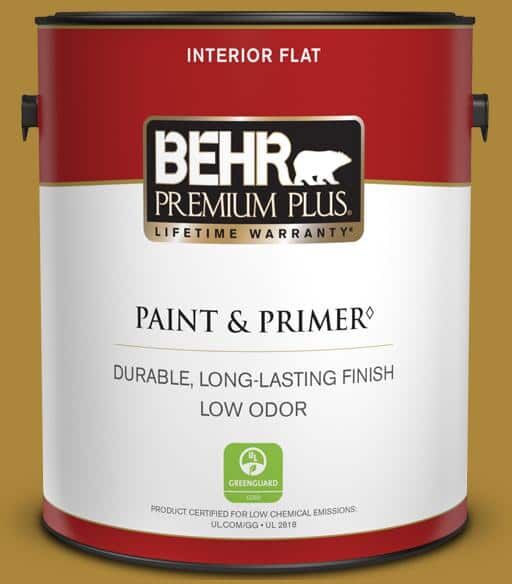 BEHR PREMIUM PLUS 1 gal. #S-H-370 Garden Sprout Flat Low Odor Interior Paint & Primer