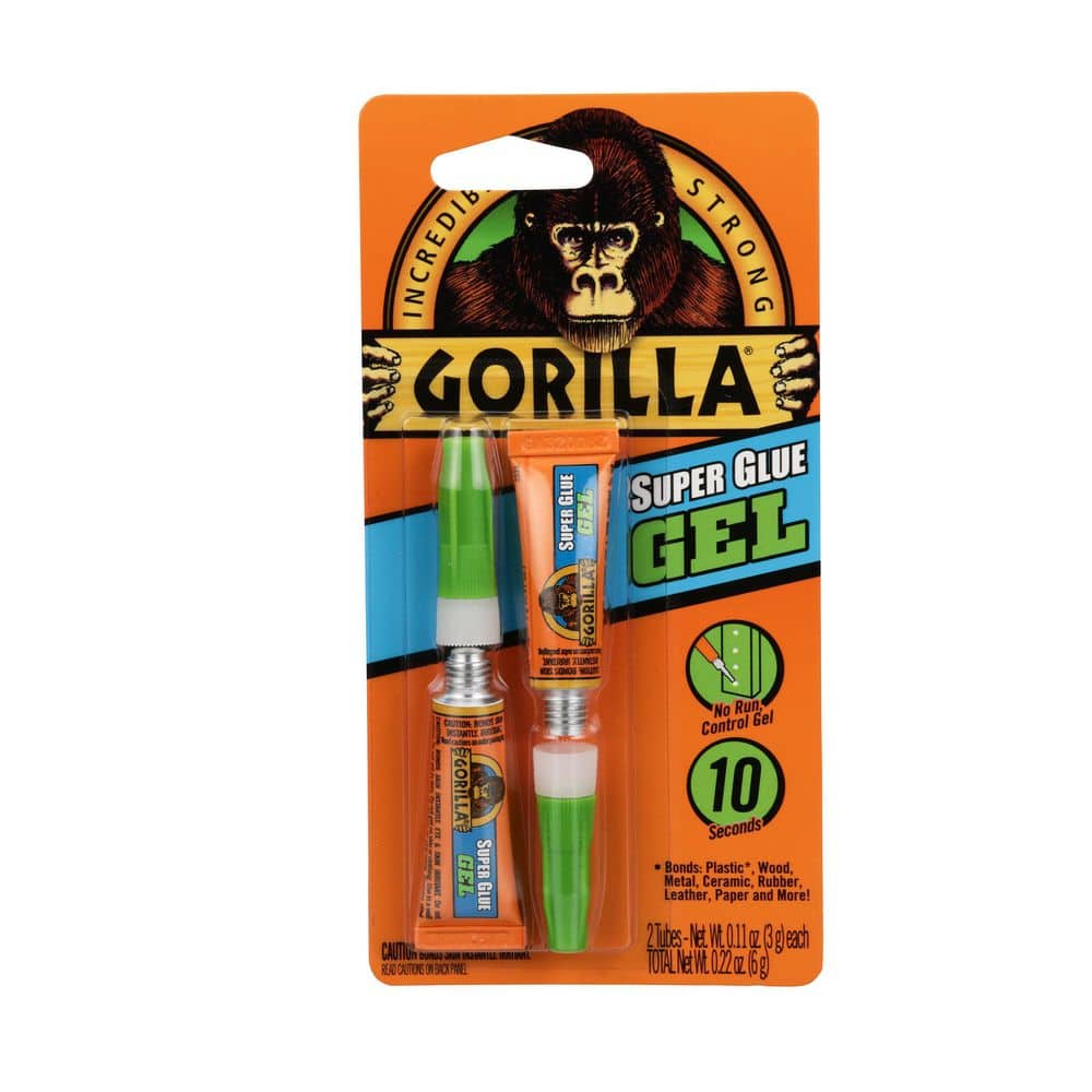 Gorilla 3g Super Glue Gel 2pc (6-Pack)