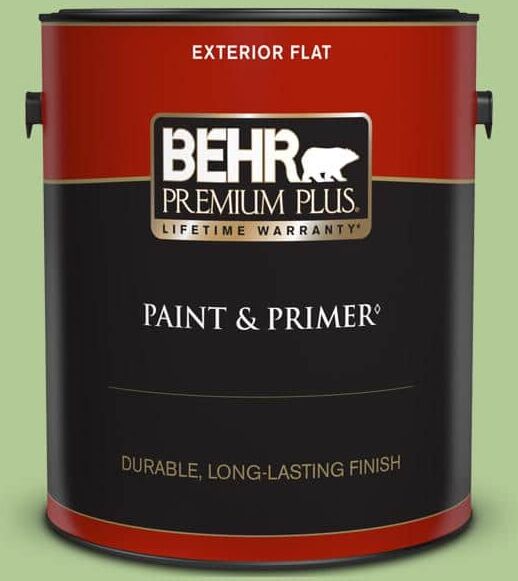 BEHR PREMIUM PLUS 1 gal. #430D-4 Garden Spot Flat Exterior Paint & Primer