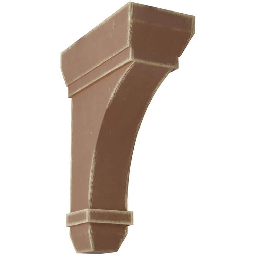 Ekena Millwork 2-1/4 in. x 7 in. x 5 in. Weathered Brown Stockport Wood Vintage Decor Bracket