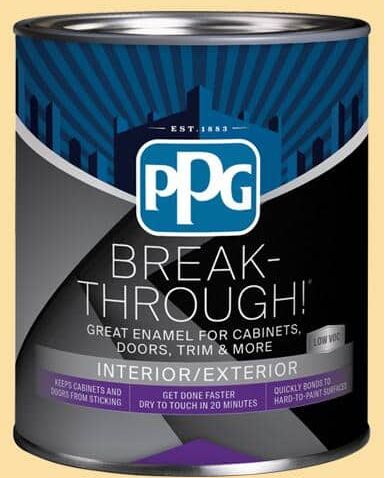 Break-Through! 1 qt. PPG1205-4 Honey Bee Satin Door, Trim & Cabinet Paint