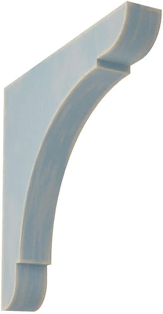 Ekena Millwork 1-3/4 in. x 12 in. x 12 in. Driftwood Blue Extra Large Olympic Wood Vintage Decor Bracket