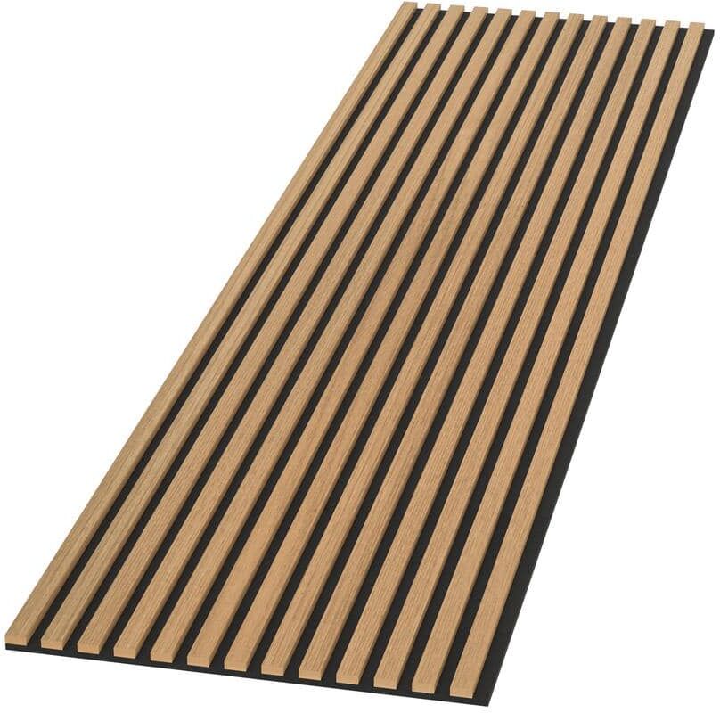 Ejoy 94 in. x 23.6 in x 0.8 in. Acoustic Vinyl Wall Cladding Siding Board in Light Cold Oak Color (Set of 20-piece)