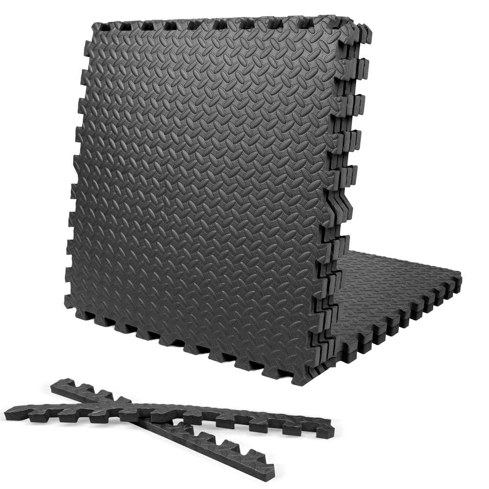 CAP 24 in. x 24 in. x 3/4 in. Extra Thick Interlocking Puzzle Exercise Mat for Home and Gym Equipment (24 sq. ft.)