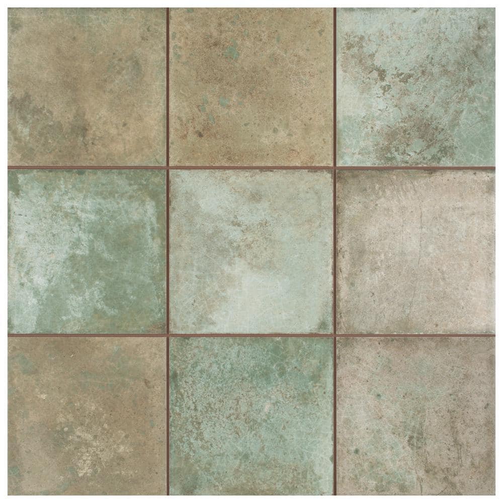 Merola Tile Kings Etna Sage 13-1/8 in. x 13-1/8 in. Ceramic Floor and Wall Tile (12.2 sq. ft./Case)