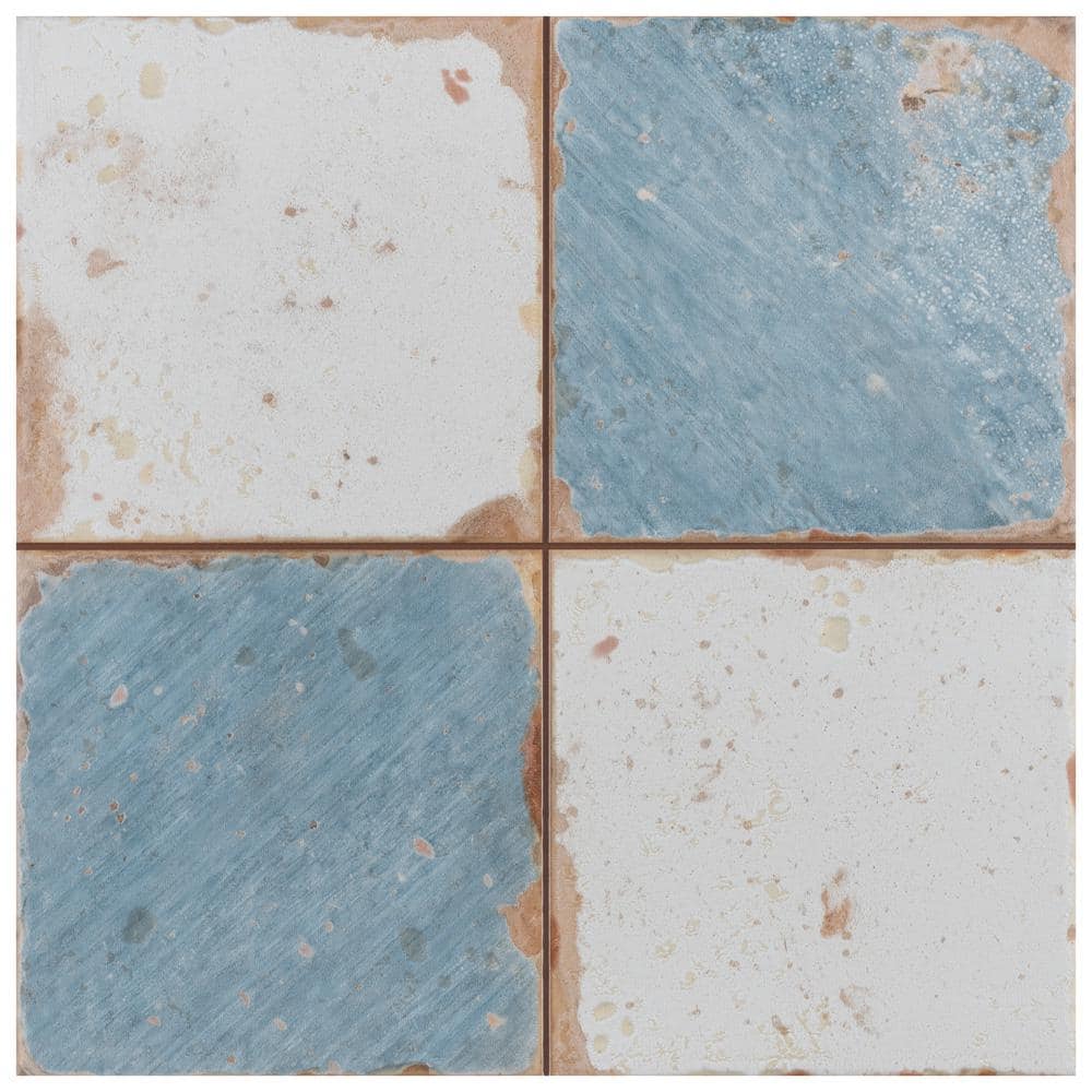 Merola Tile Artisan Damero Azul 13 in. x 13 in. Ceramic Floor and Wall Tile (240.0 sq. ft./Pallet)