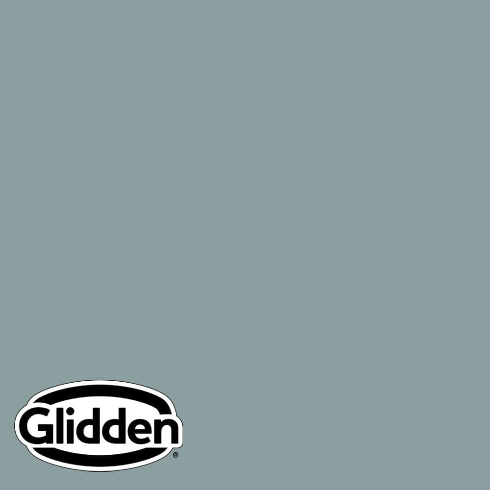 Glidden Premium 5 gal. Aqua Smoke PPG1034-5 Flat Interior Latex Paint