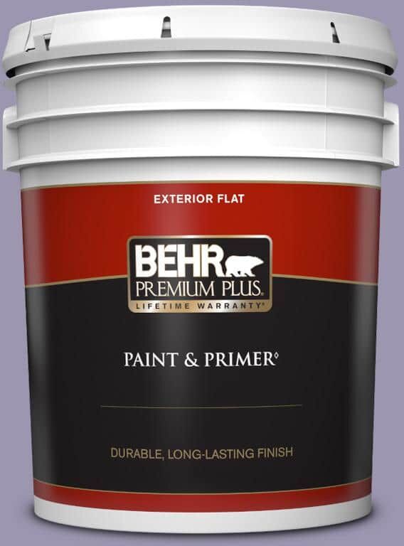 BEHR PREMIUM PLUS 5 gal. #S570-4 Night Music Flat Exterior Paint & Primer