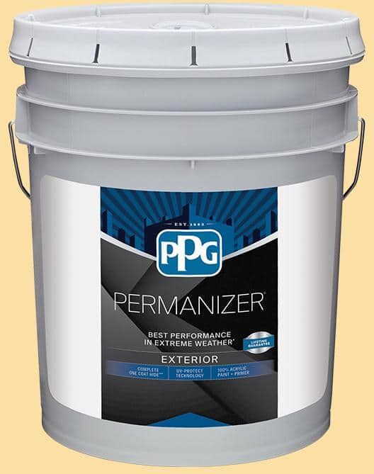 PERMANIZER 5 gal. PPG1205-4 Honey Bee Flat Exterior Paint