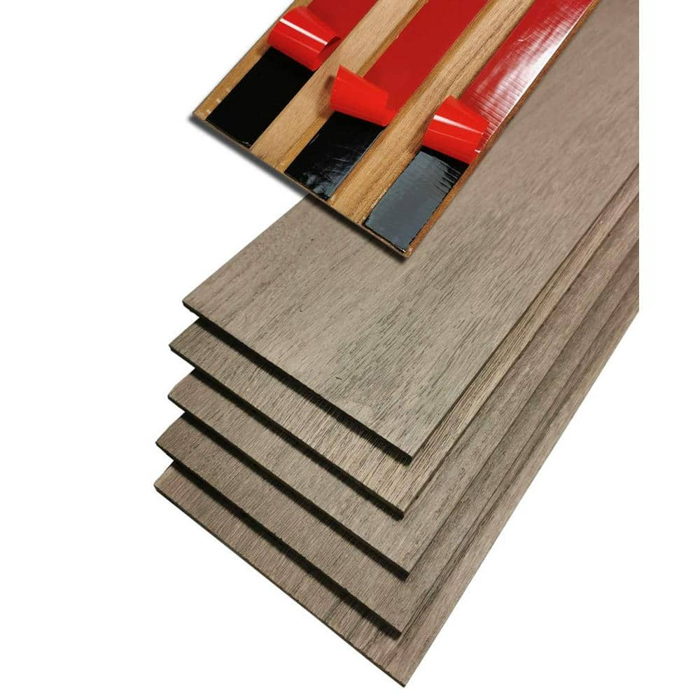 Art3d Stone Gray Peel and Stick Wood Plank for Wall Self-Adhesive Wood Wall Panel for Living Room (16 sq. ft./Box)