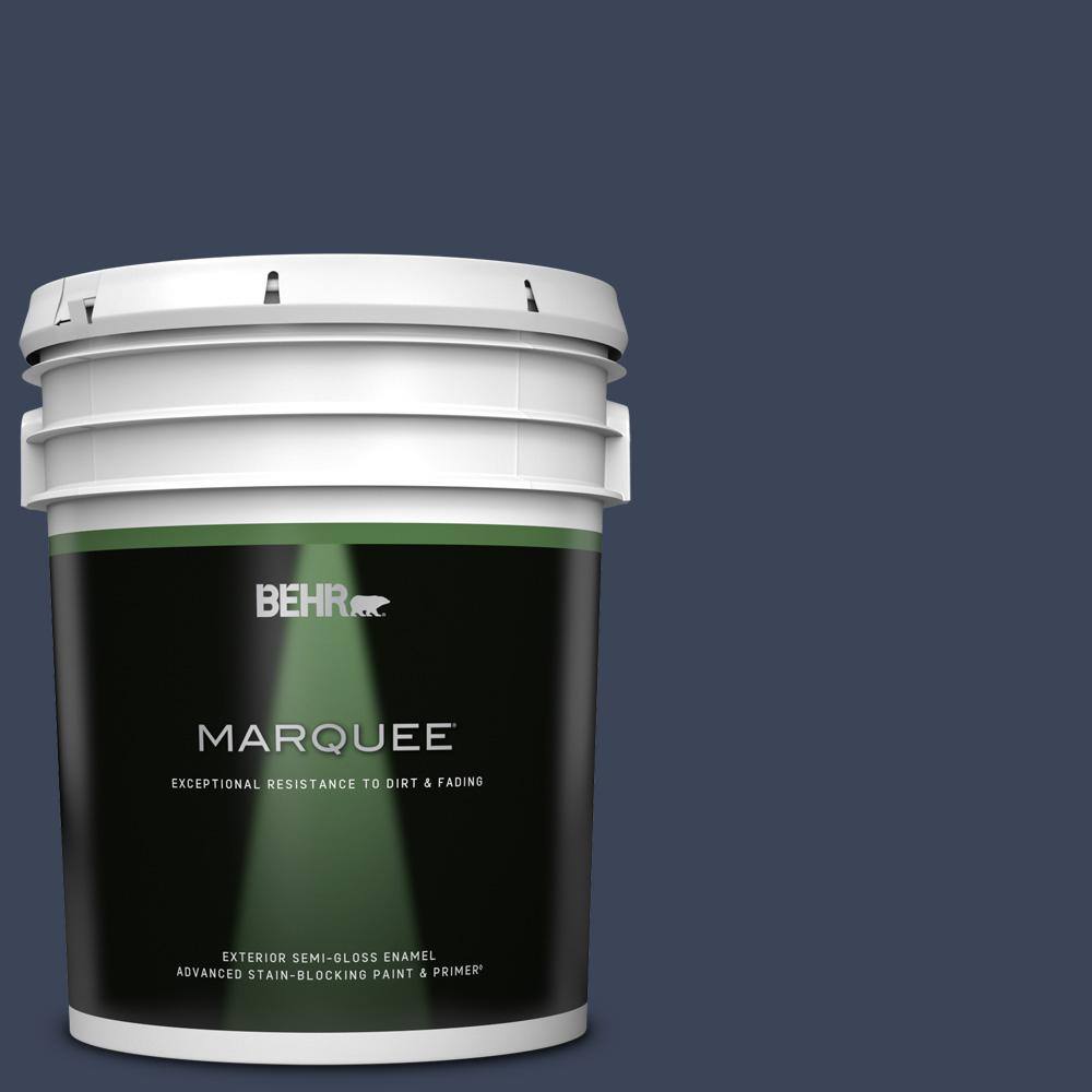 BEHR MARQUEE 5 gal. #600F-7 Soulful Music Semi-Gloss Enamel Exterior Paint & Primer