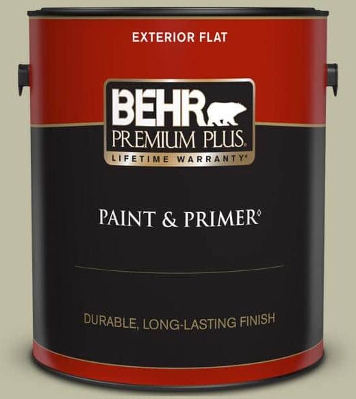 BEHR PREMIUM PLUS 1 gal. #PPF-24 Garden Lattice Flat Exterior Paint & Primer