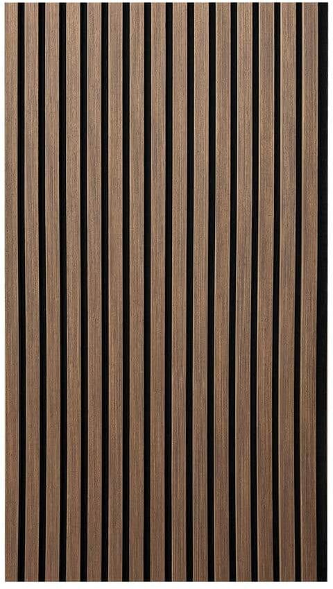 Ejoy 94.5 in. x 24 in x 0.8 in. Acoustic Vinyl Wall Siding with Real Wood Veneer in Senna SiameaColor (Set of 1 piece)